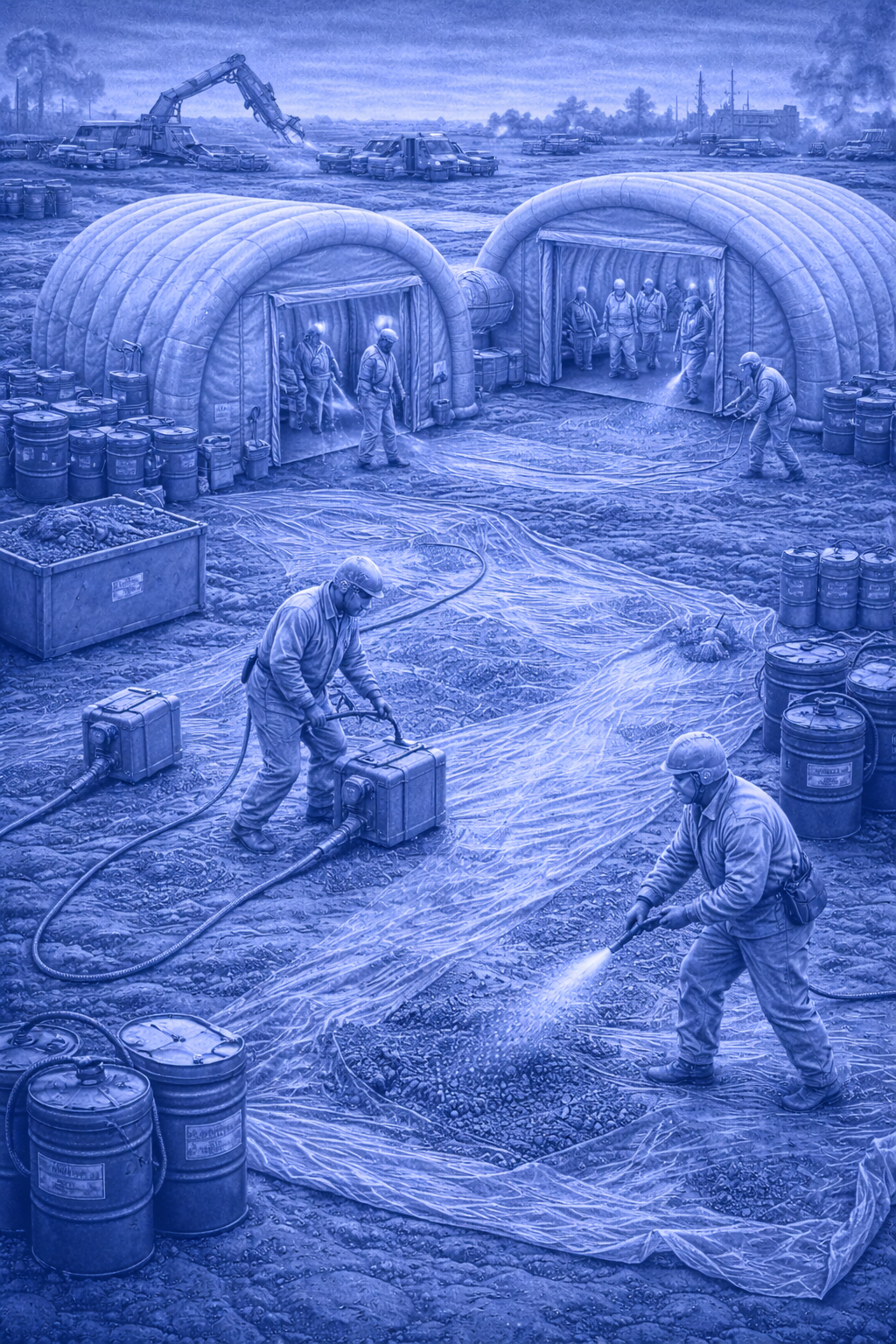 Industrial containment and remediation hangar