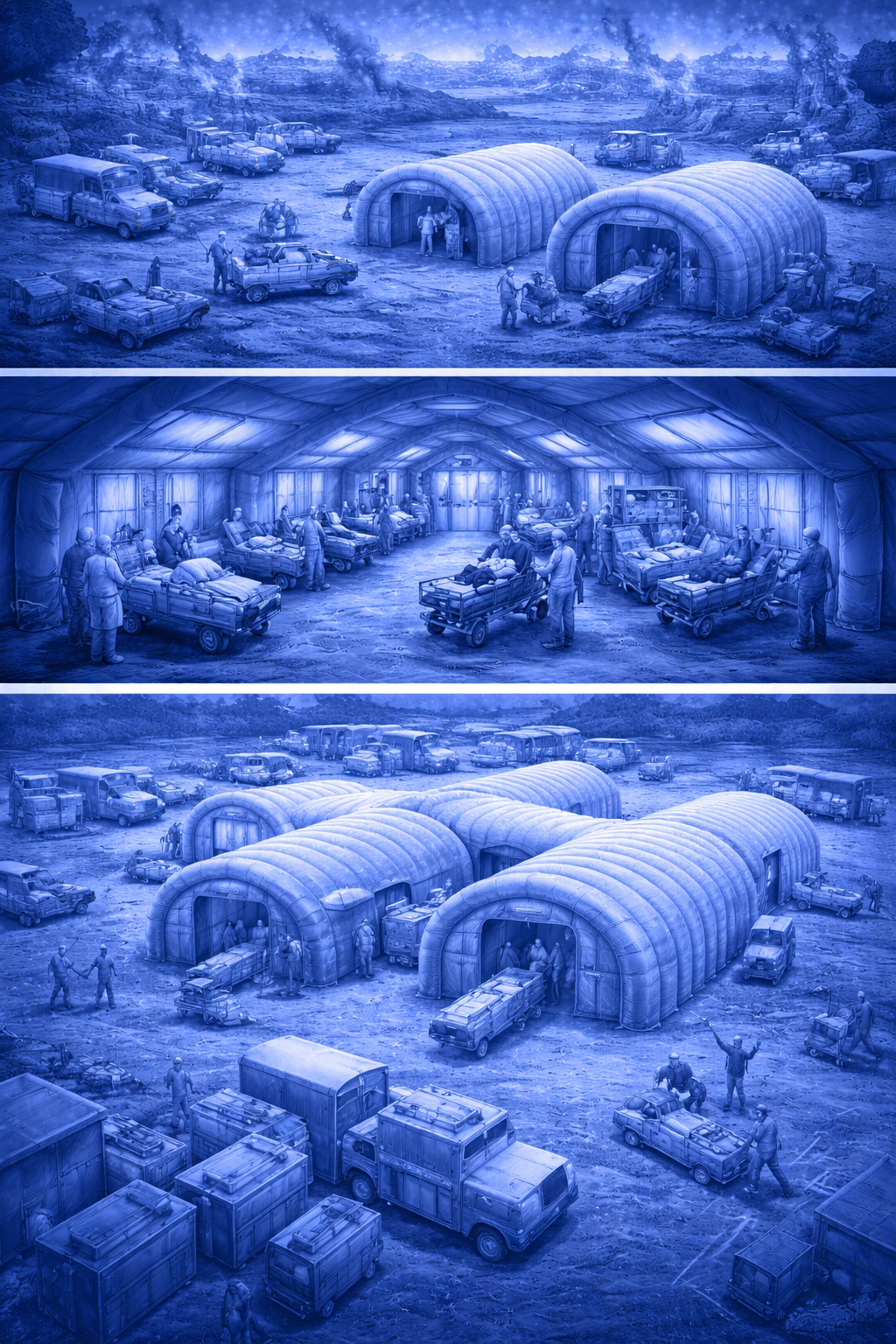 Field hospital deployment