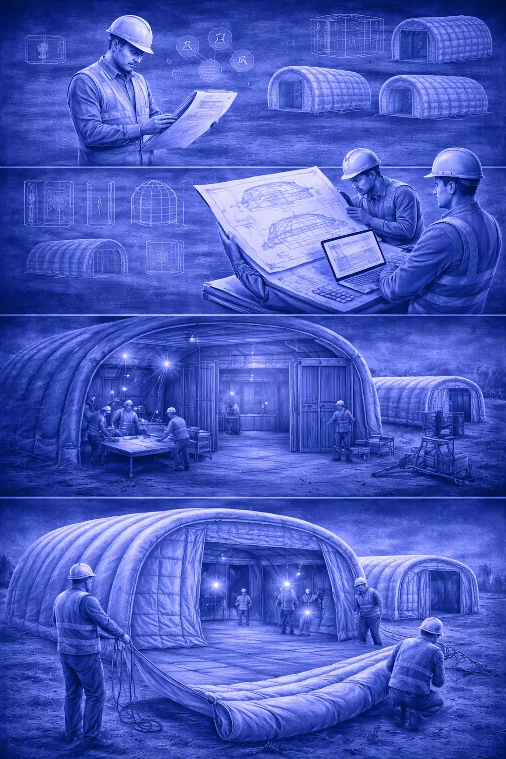 Inflatable hangar methodology
