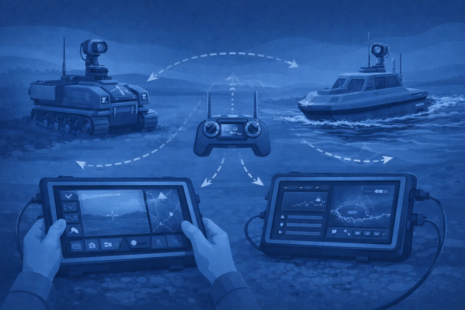 Custom developments for ground and marine drones